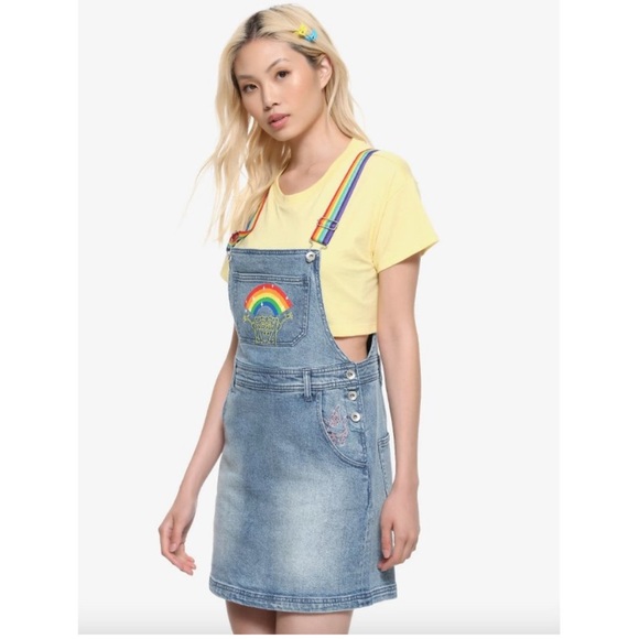 Hot Topic SpongeBob SquarePants Imagination Rainbow Denim Skirtall- M - Picture 8 of 9